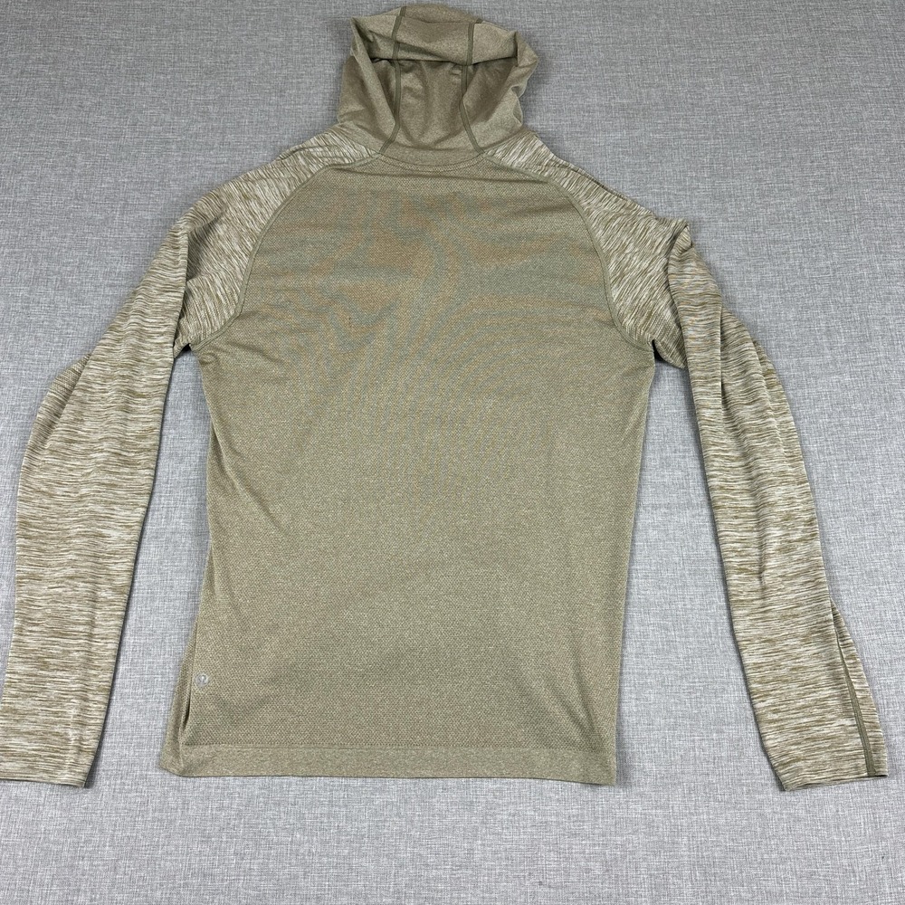 Lululemon Hoodie Mens L Green 1/4 Zip Stretch Your Head Lightweight - Picture 9 of 16